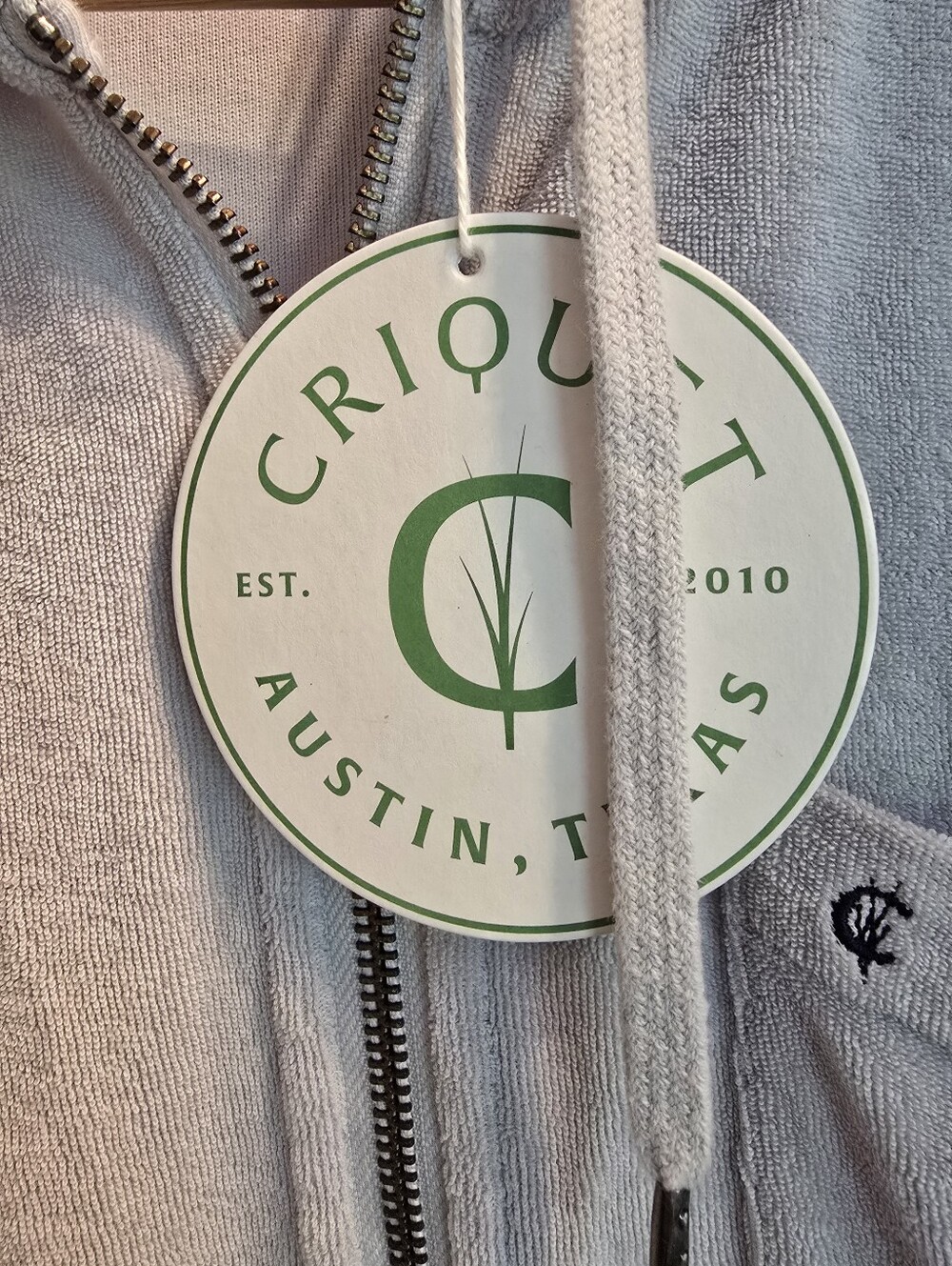 Criquet - Light Grey, Men's, Terry, Zip Hoodie - Size Large. Brand New w/Tags - Picture 2 of 8